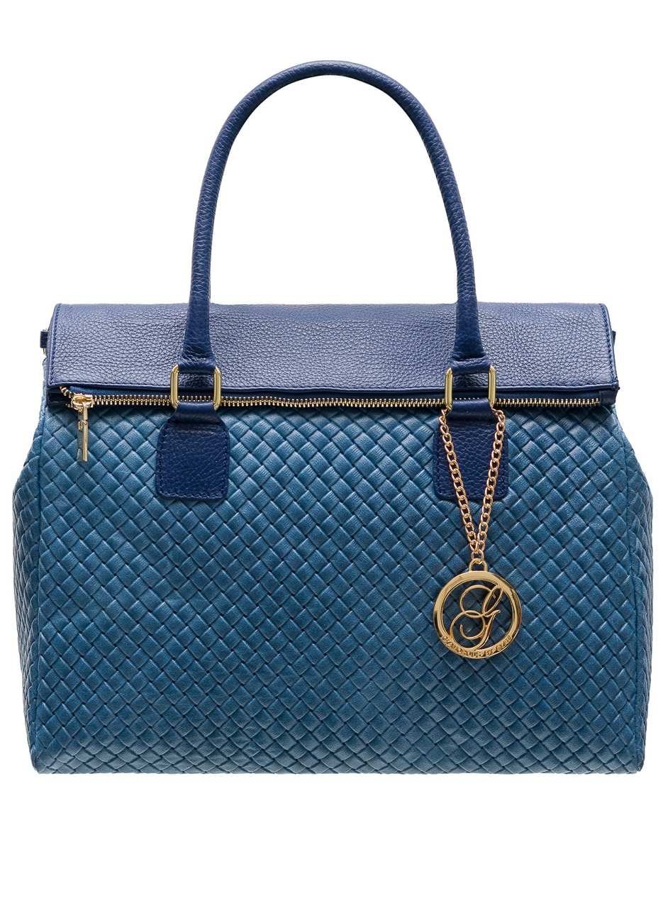 Glamadise Italian Fashion Paradise Women S Real Leather Handbag Women S Real Leather Handbag Glamorous By Glam Blue